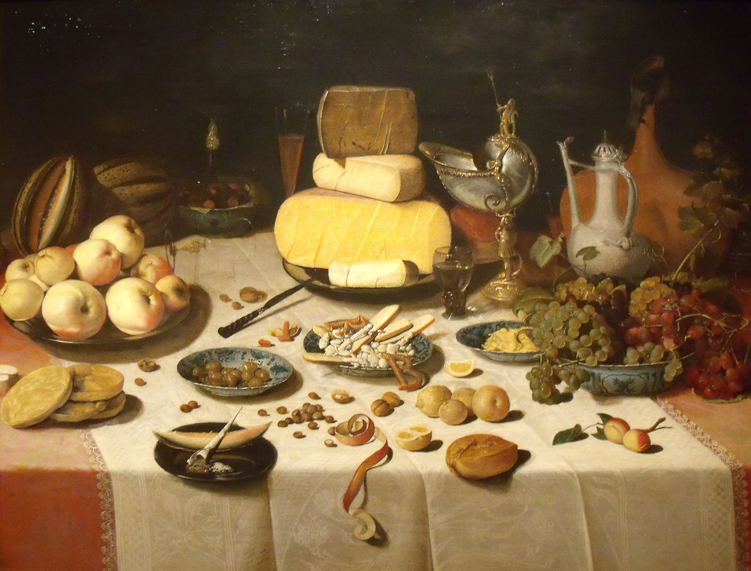 Still Life with Cheese by Van Dyck
