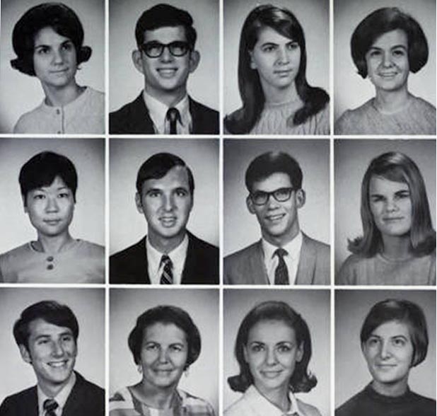 High school yearbook photos from 1969