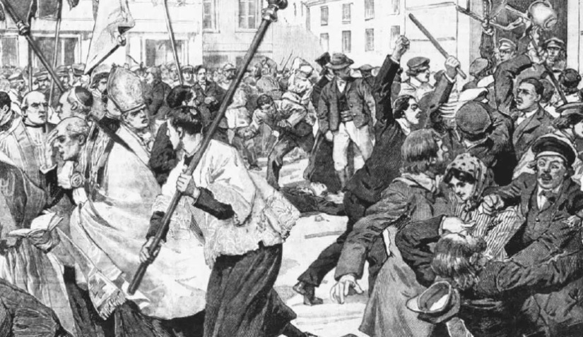 Antisemitic riot, Bialystok, Poland, 1906.