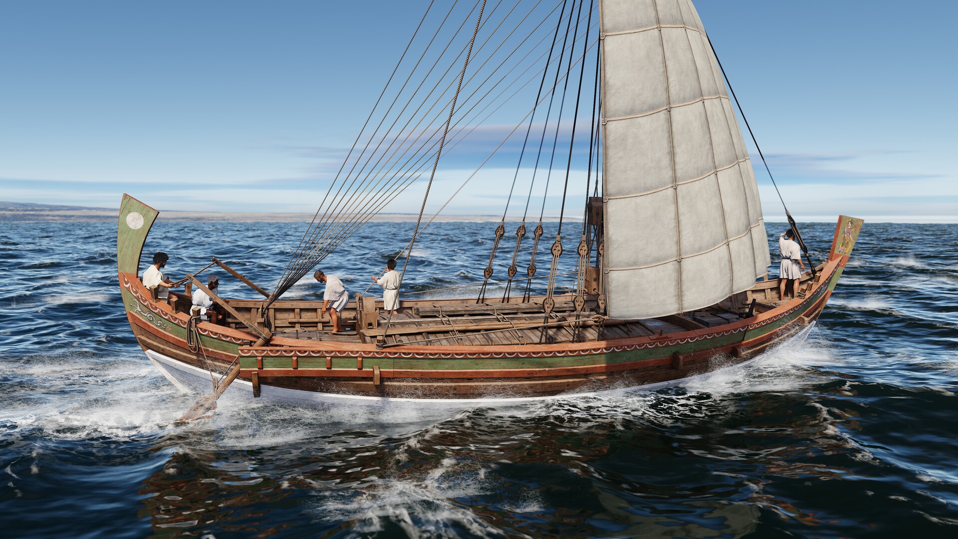 Modern replica of a 1st Century Roman cargo ship.